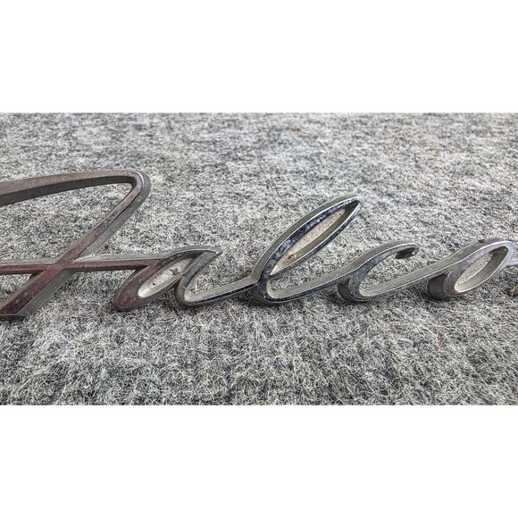 Vintage Ford Falcon Chrome Emblem Badge Ornament Long Classic Car Accessory - Picture 3 of 8